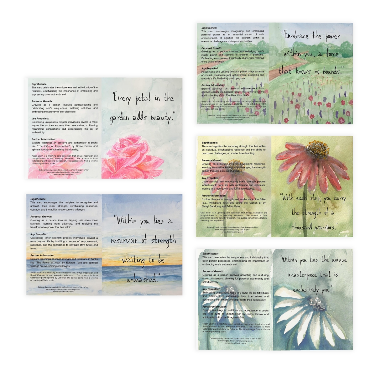 "Dear Soul" Greeting Cards Set 1 (5-Pack) - Image 3