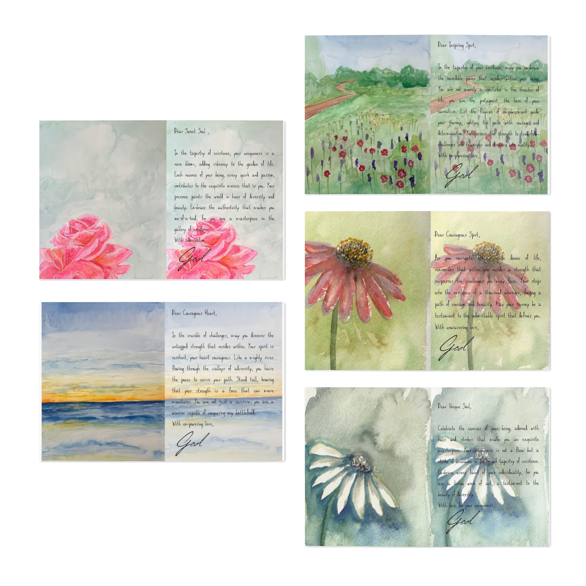 "Dear Soul" Greeting Cards Set 1 (5-Pack) - Image 4