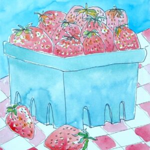 Strawberries in carton